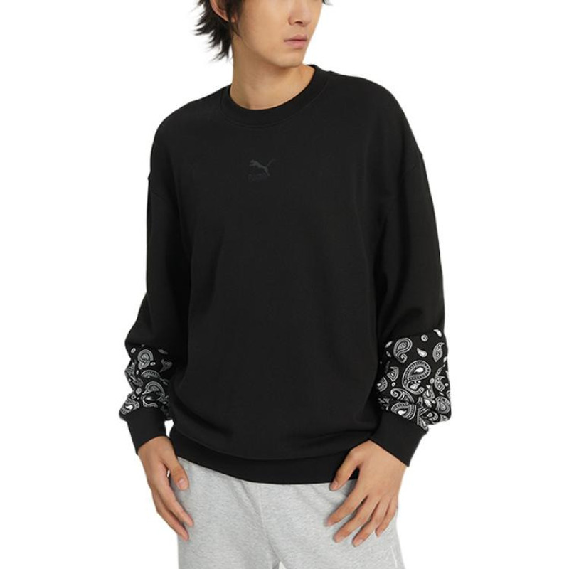 PUMA PUMA Paisley Graphic Crew 'Black' 53952201 outlook
