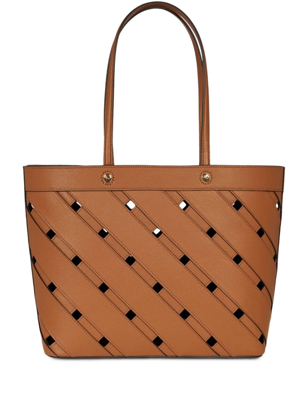 medium woven leather bag - 1