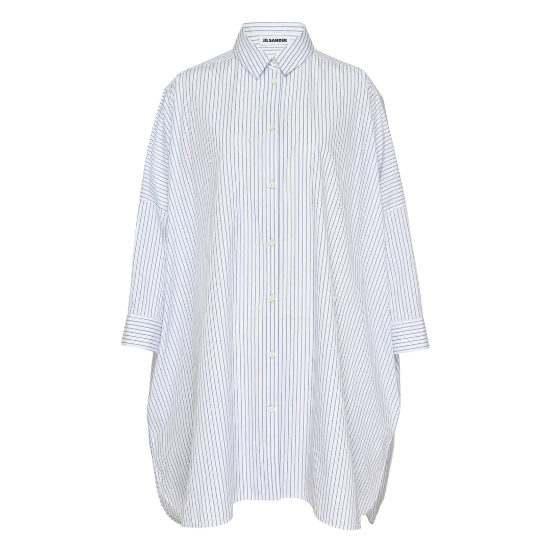 Embroidered Light Cotton Shirt Dress - 1