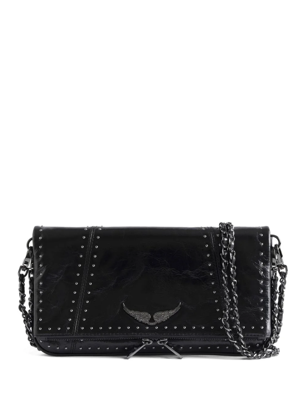 Rock Vintage studs wings clutch bag - 1