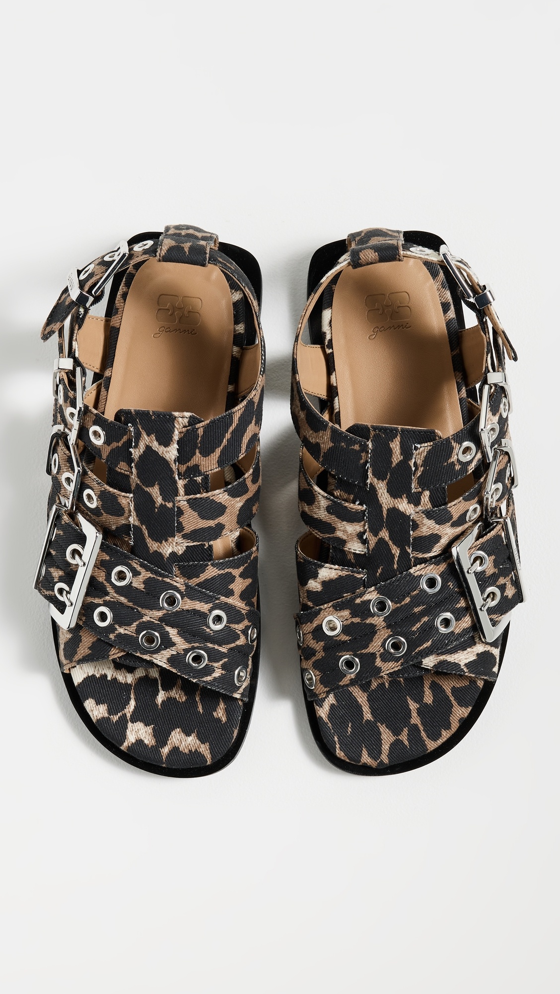 Feminine Buckle Flat Strap Sandals - 3