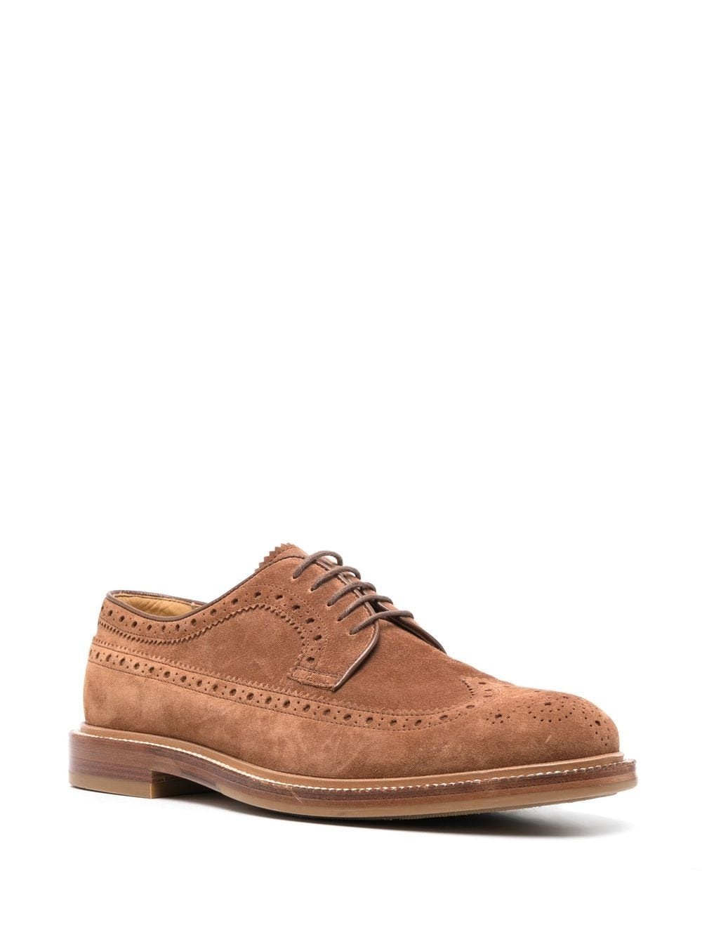 perforated suede brogues - 2