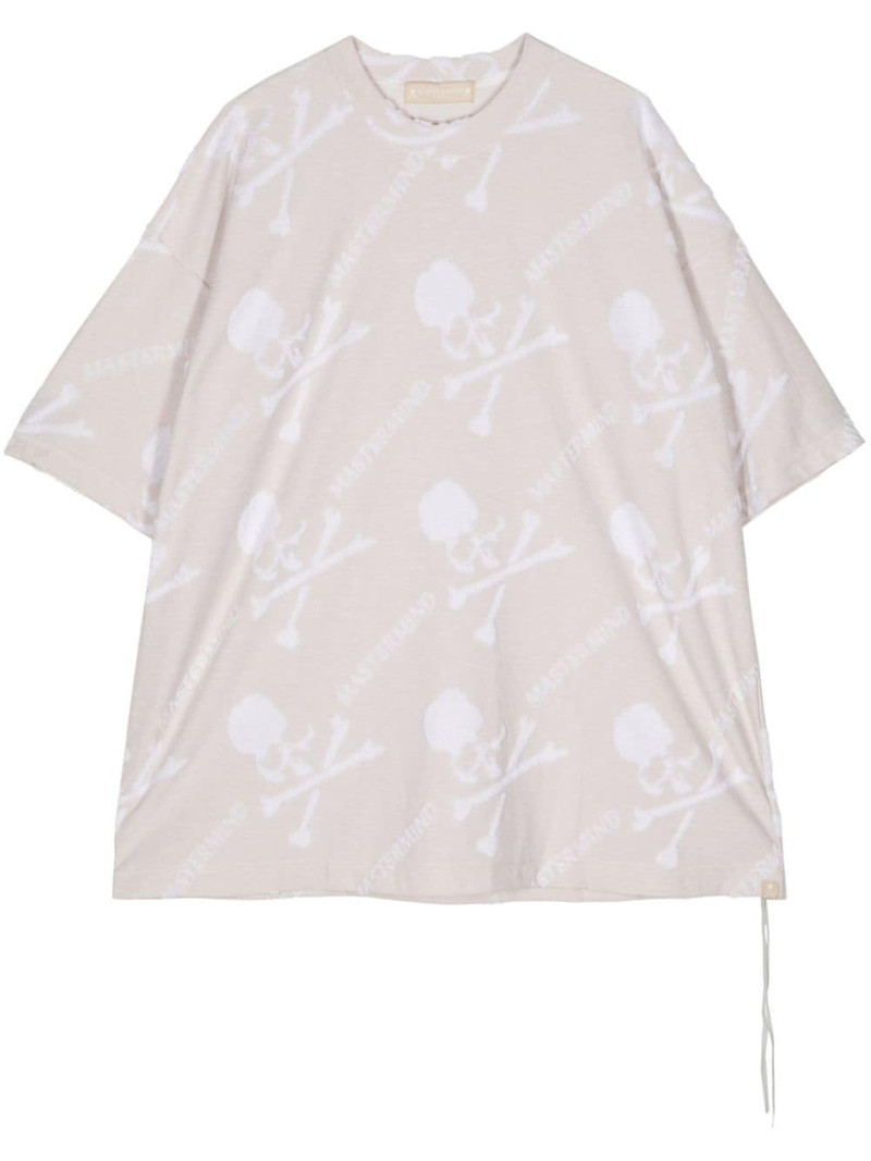 flocked-finish crew-neck T-shirt 1