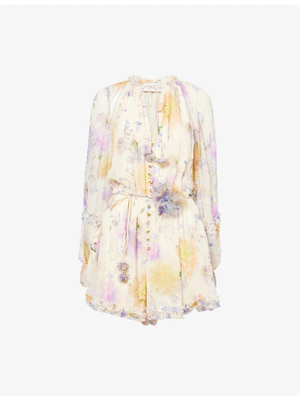 Luna Ruffled Woven Playsuit - 1