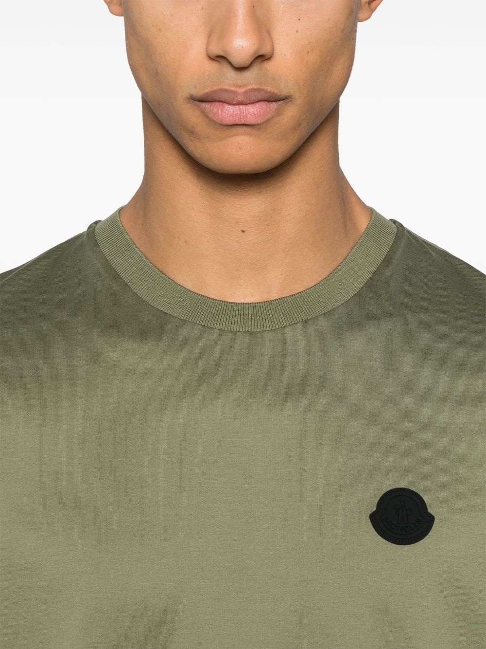 vertical-logo cotton T-shirt - 4