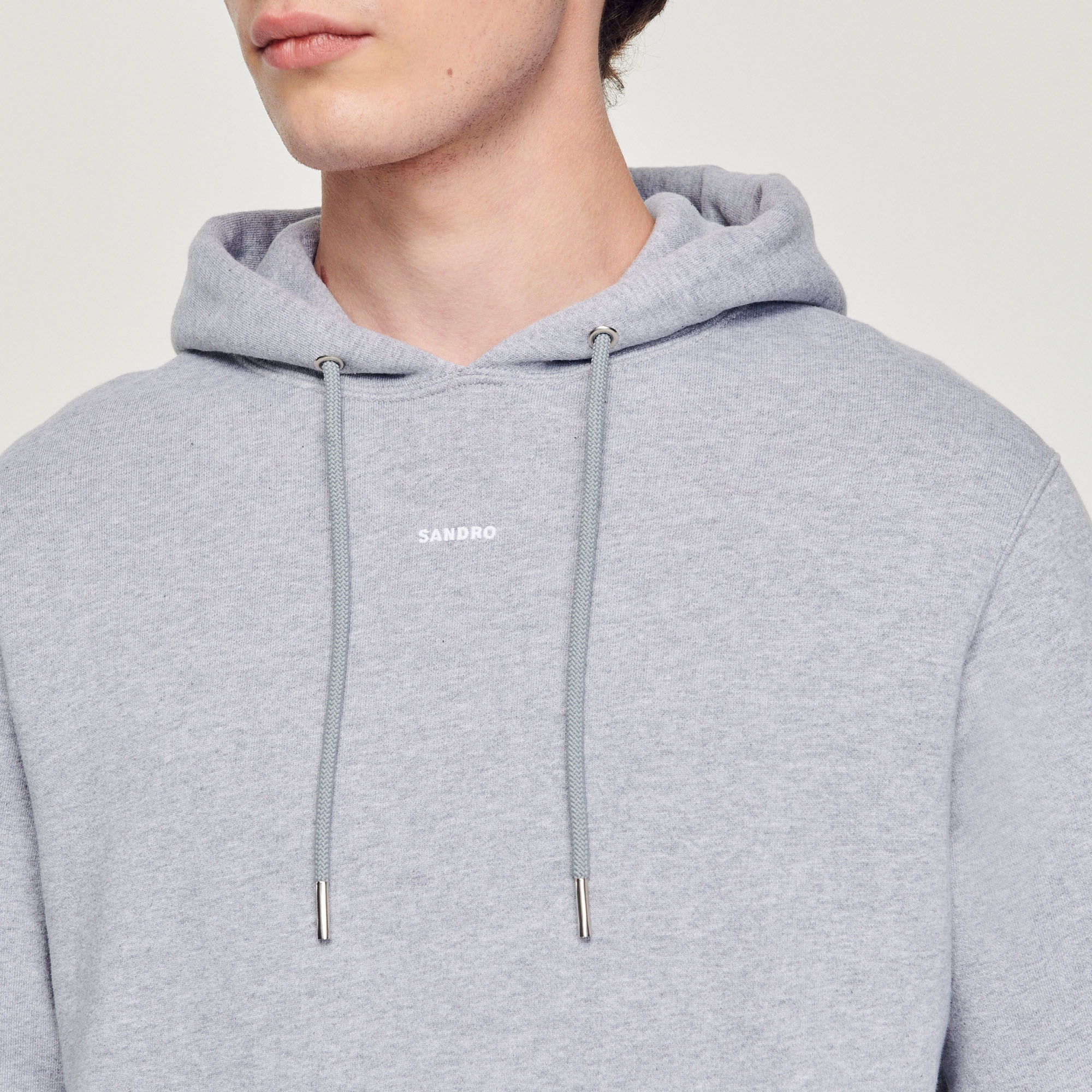 Hoodie sweatshirt with logo embroidery - 4