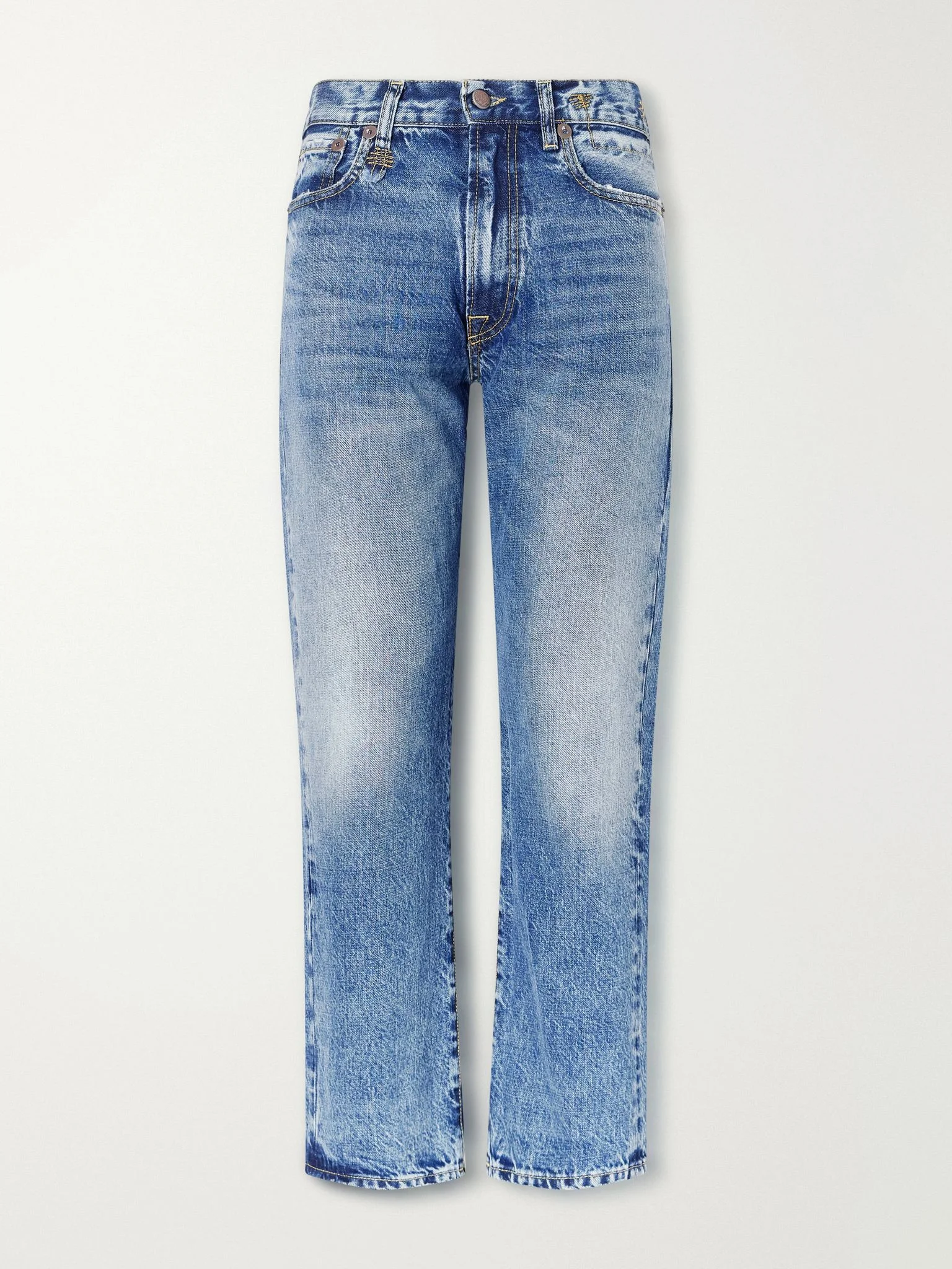 Romeo cropped mid-rise straight-leg jeans Mid denim - 1