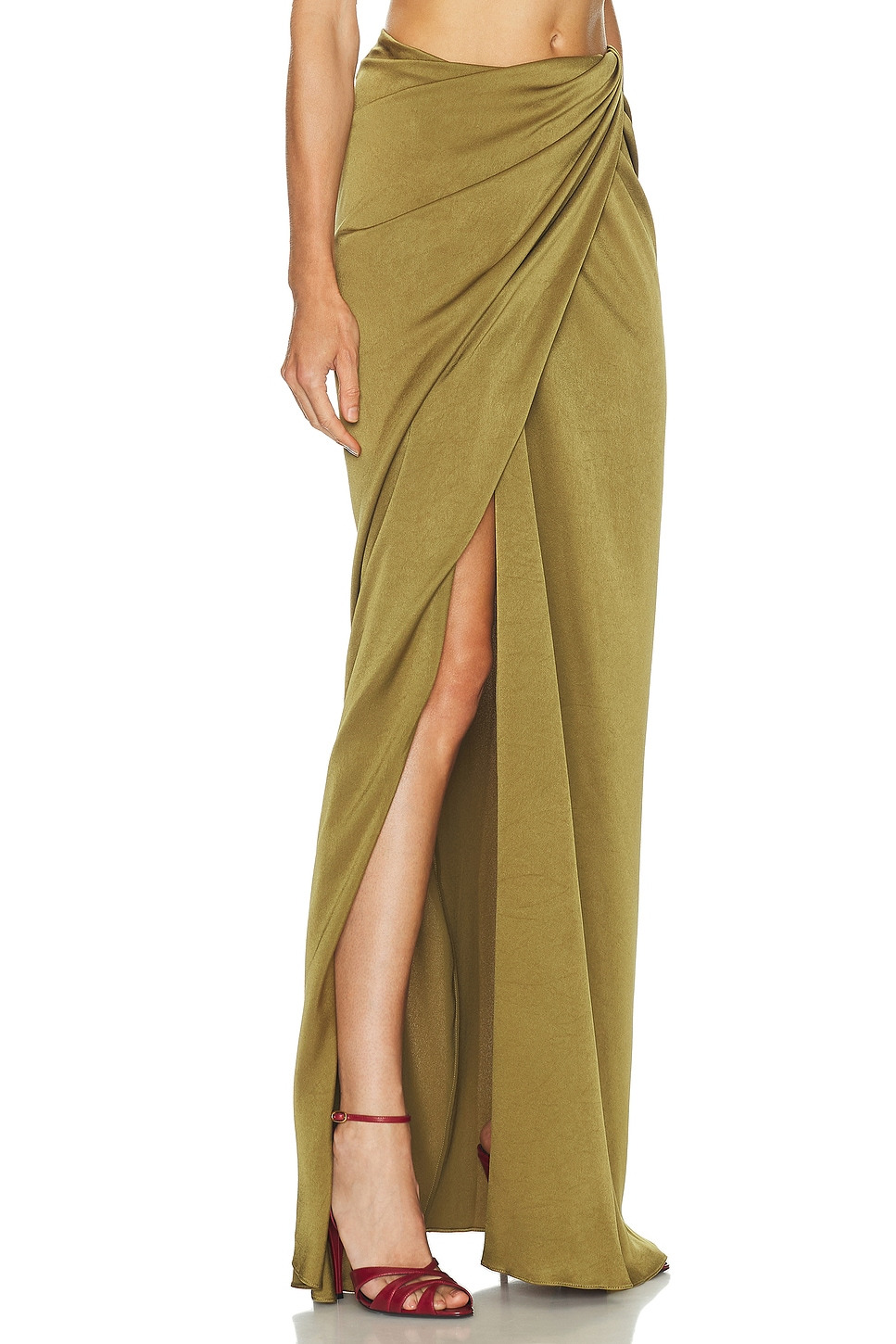 Draped Long Skirt - 2