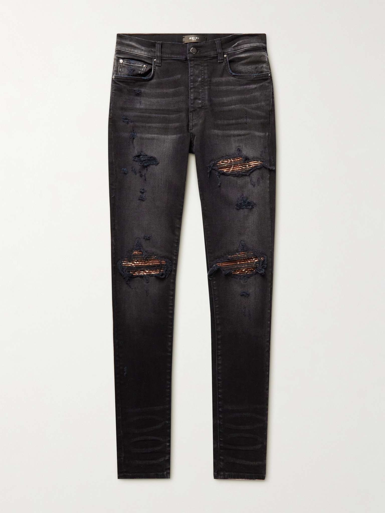 MX1 Skinny-Fit Panelled Distressed Jeans - 1