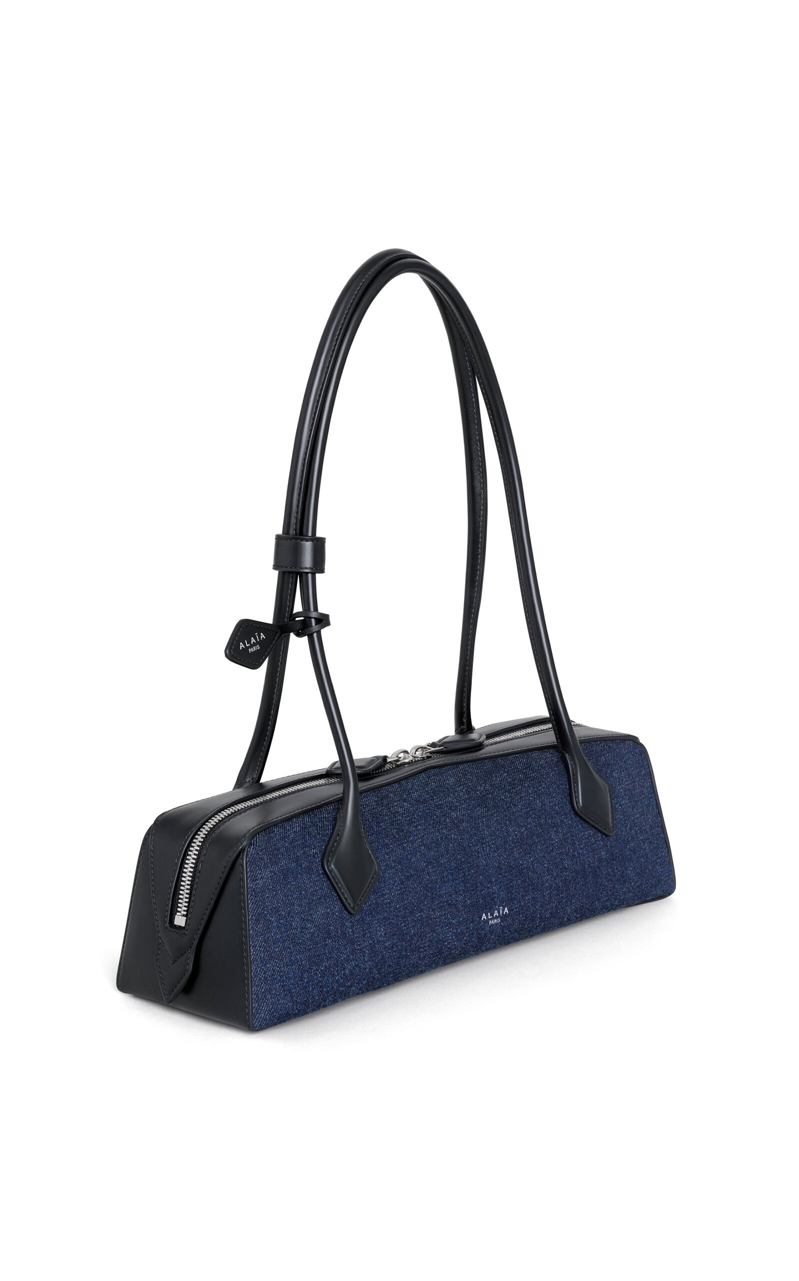 Le Teckel Medium Denim Shoulder Bag dark wash - 4