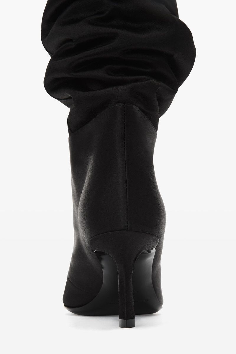 VIOLA 65 FEATHER SLOUCH BOOT IN SATIN 5
