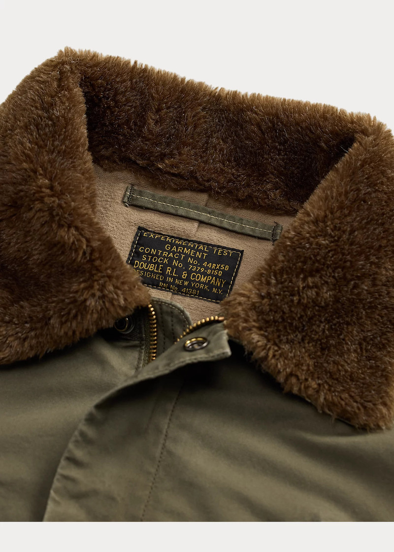 Fleece-Collar Canvas Coverall 3