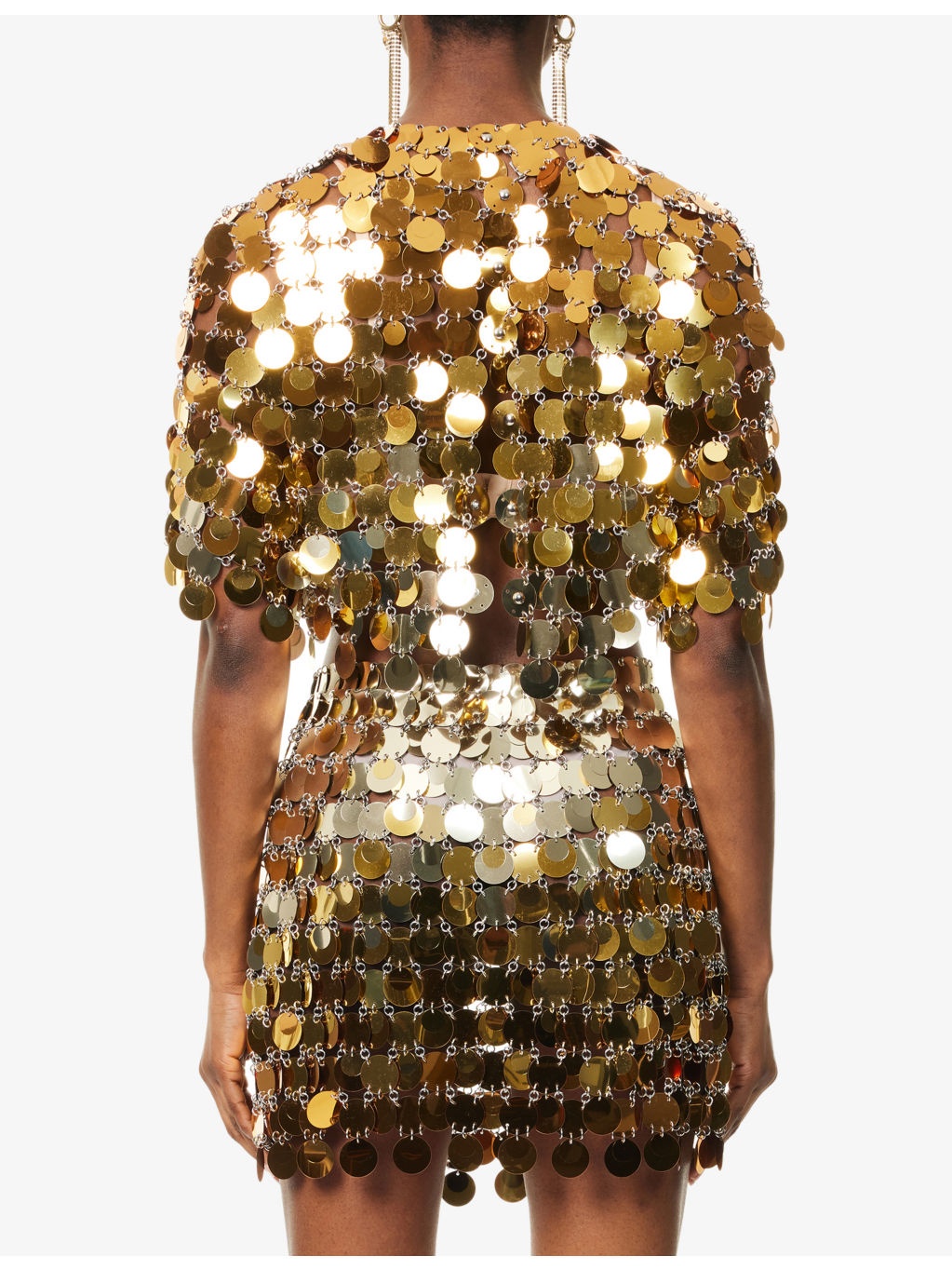 Sparkle Discs Woven Cropped Top - 4
