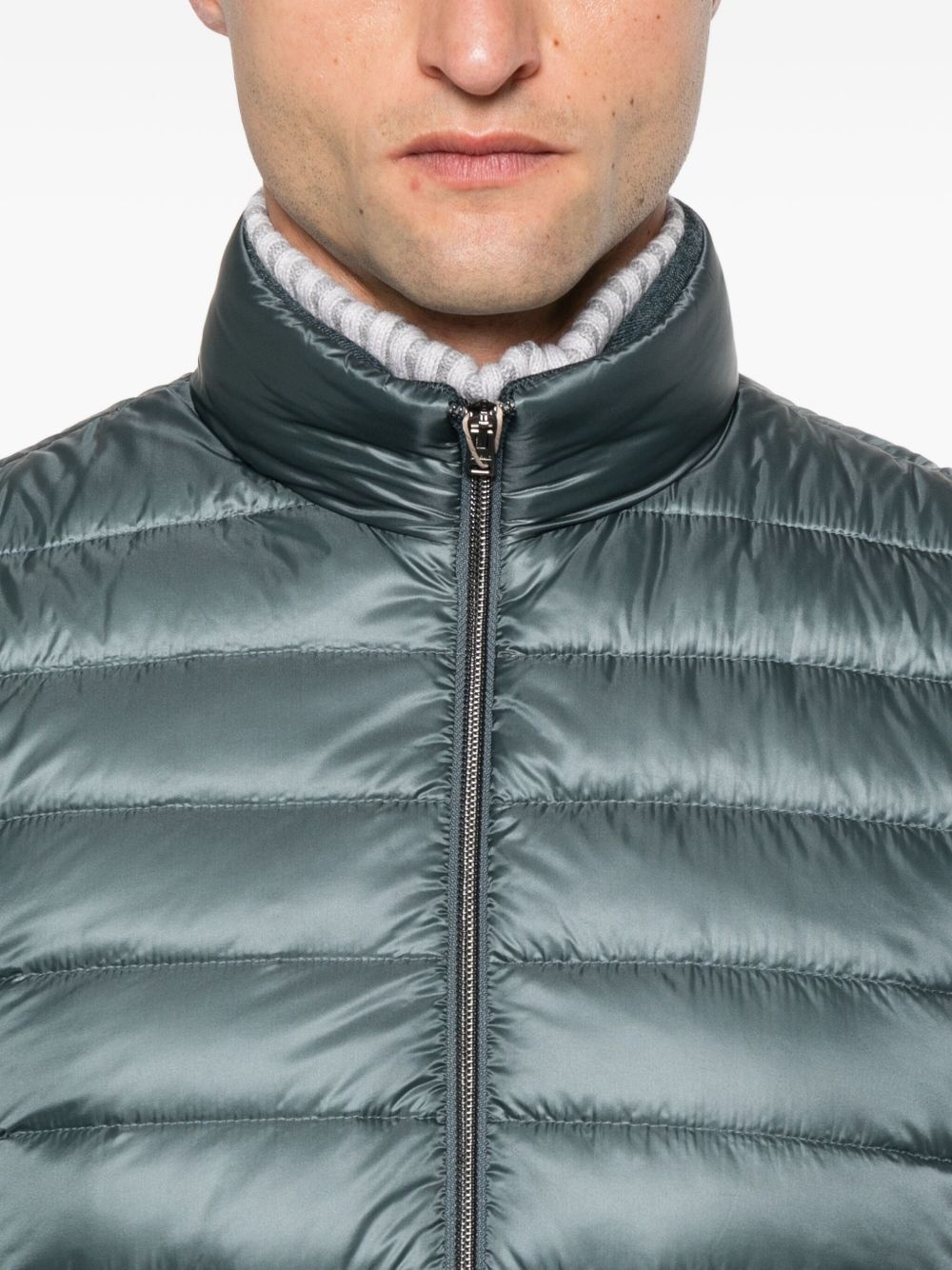 quilted sleeveless vest - 5