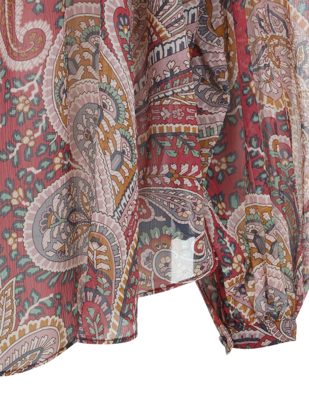 paisley print high-neck blouse - 4