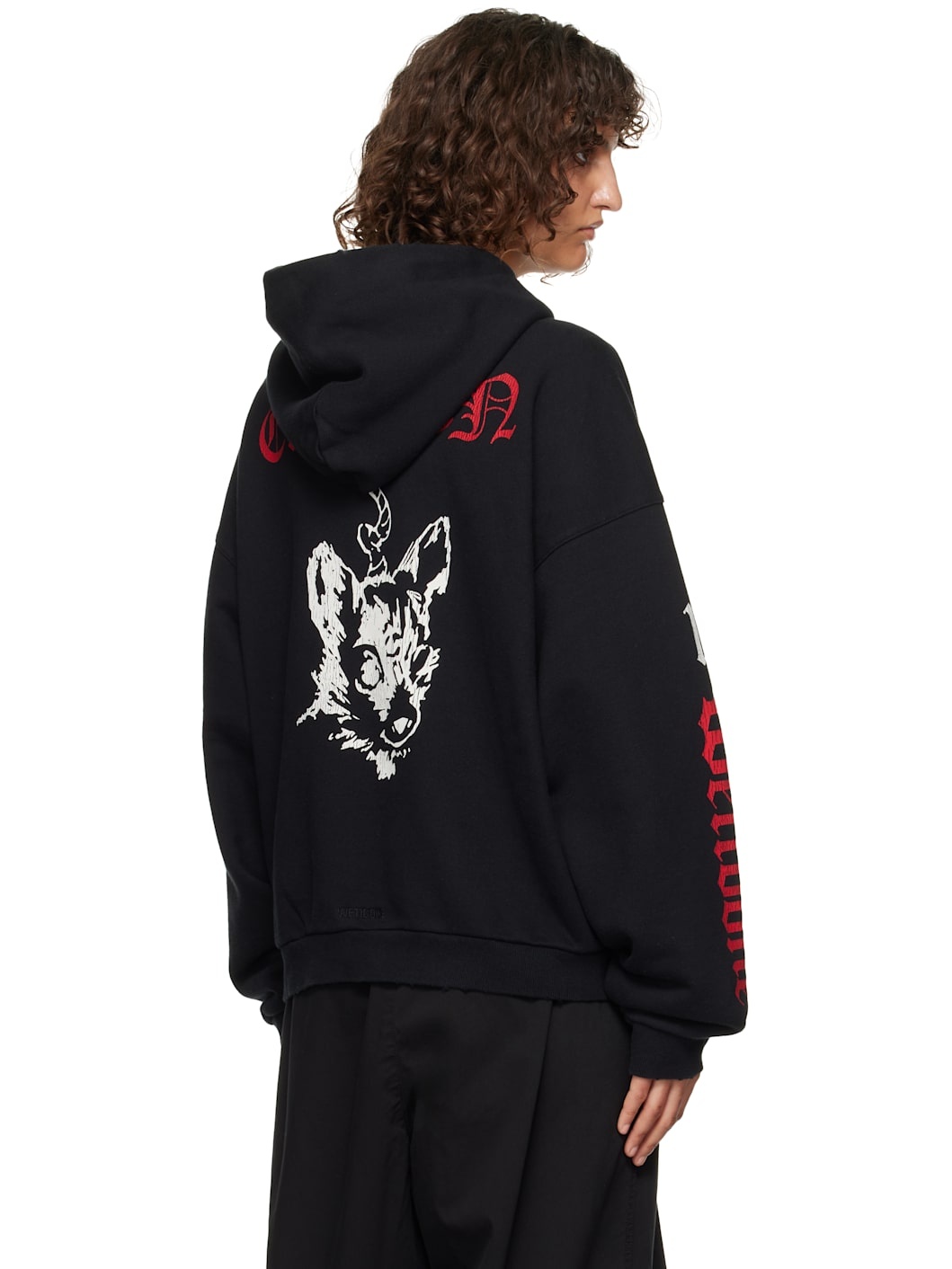 Black 'Elleven' Zip-up Hoodie - 3