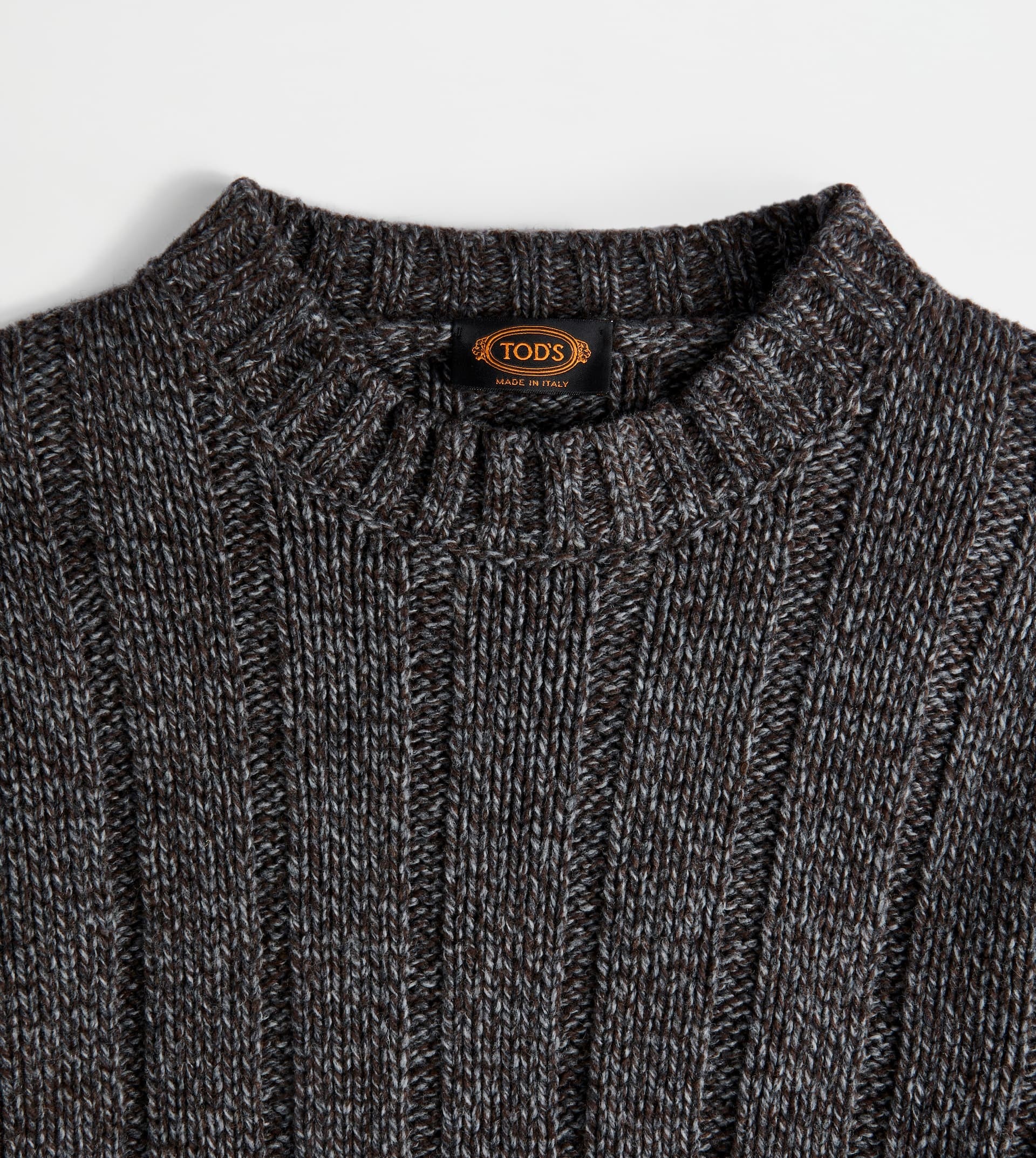 ROUND NECK JUMPER IN WOOL - GREY - 8