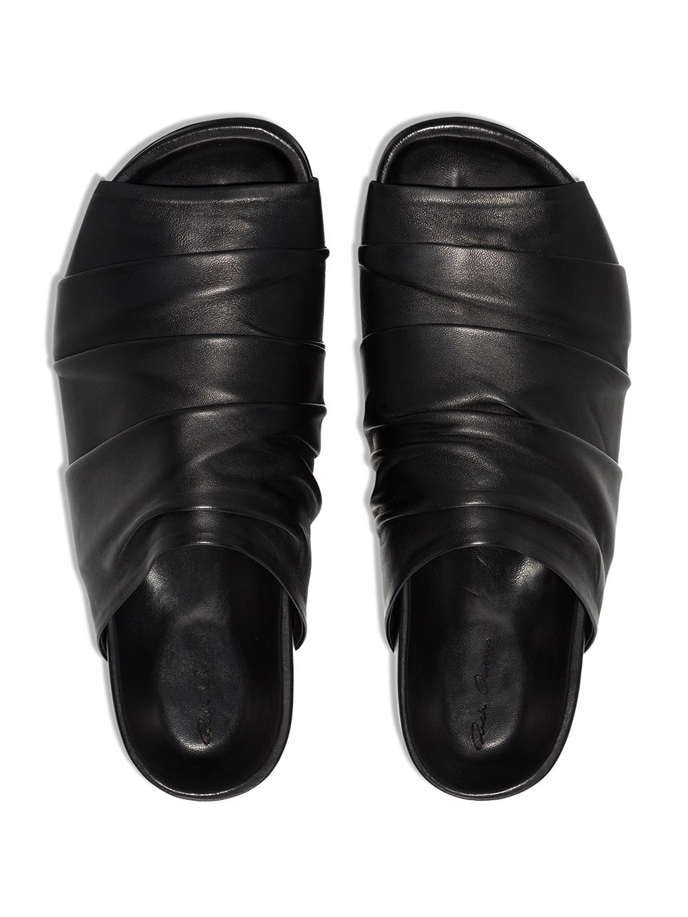 RICK OWENS DRAPED GRANOLA BLK SNDL - 4