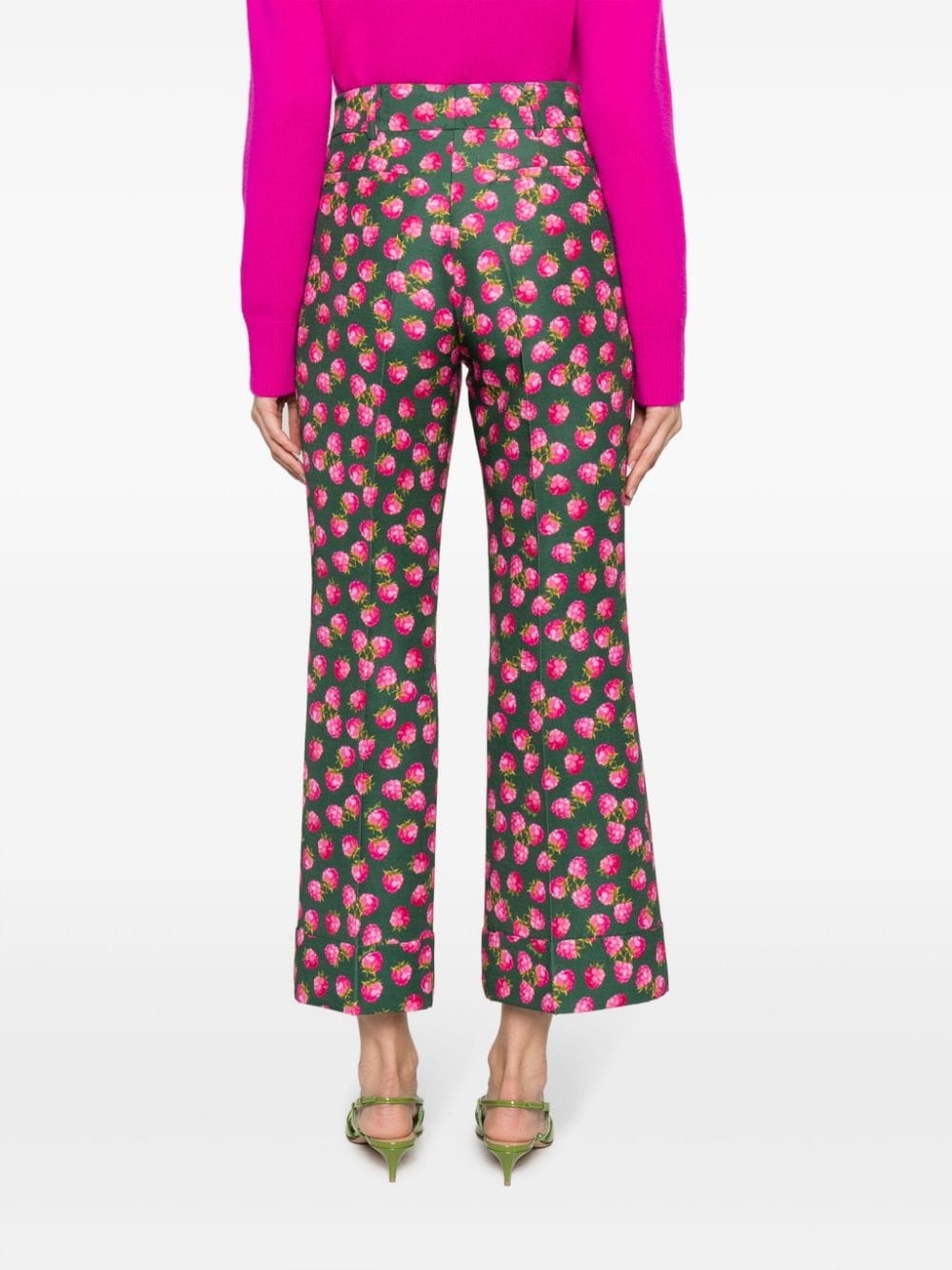 Hendrix fruit-print cropped trousers - 4