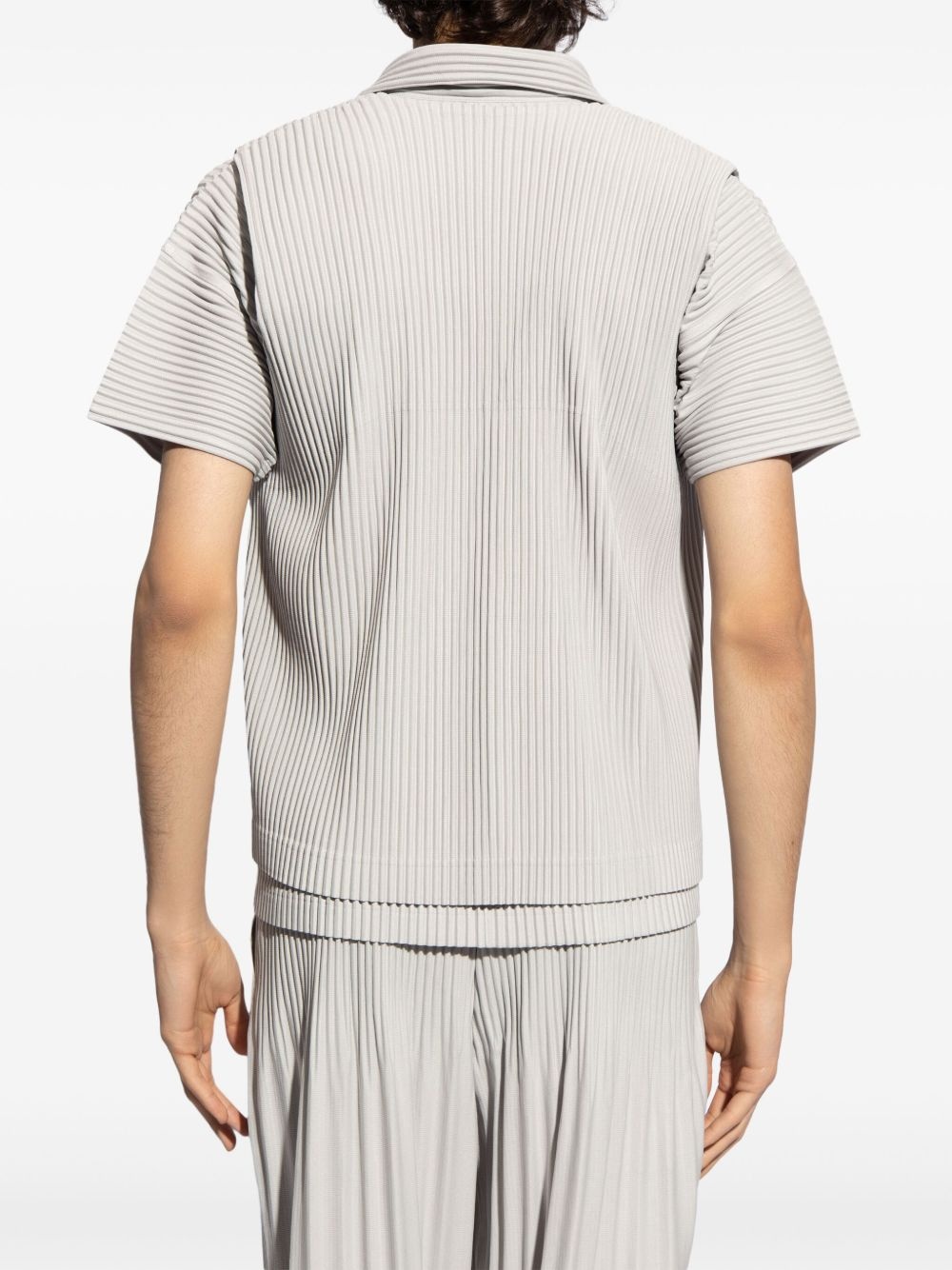 pleated V-neck vest - 4
