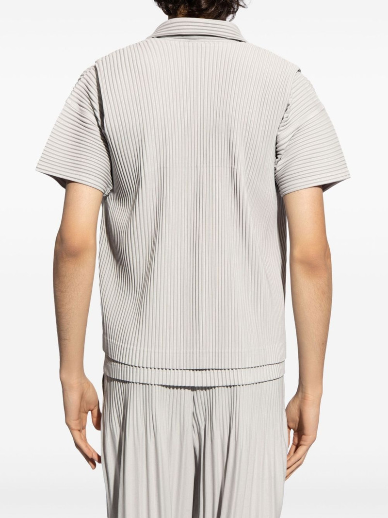 pleated V-neck vest 4