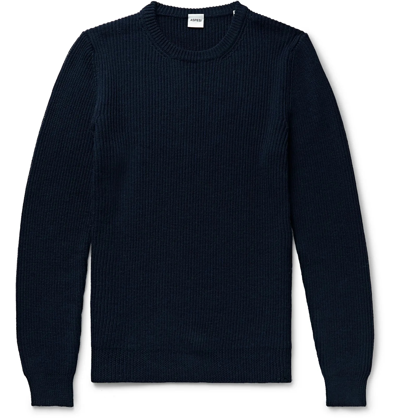 Slim-Fit Ribbed Virgin Wool Sweater - 1