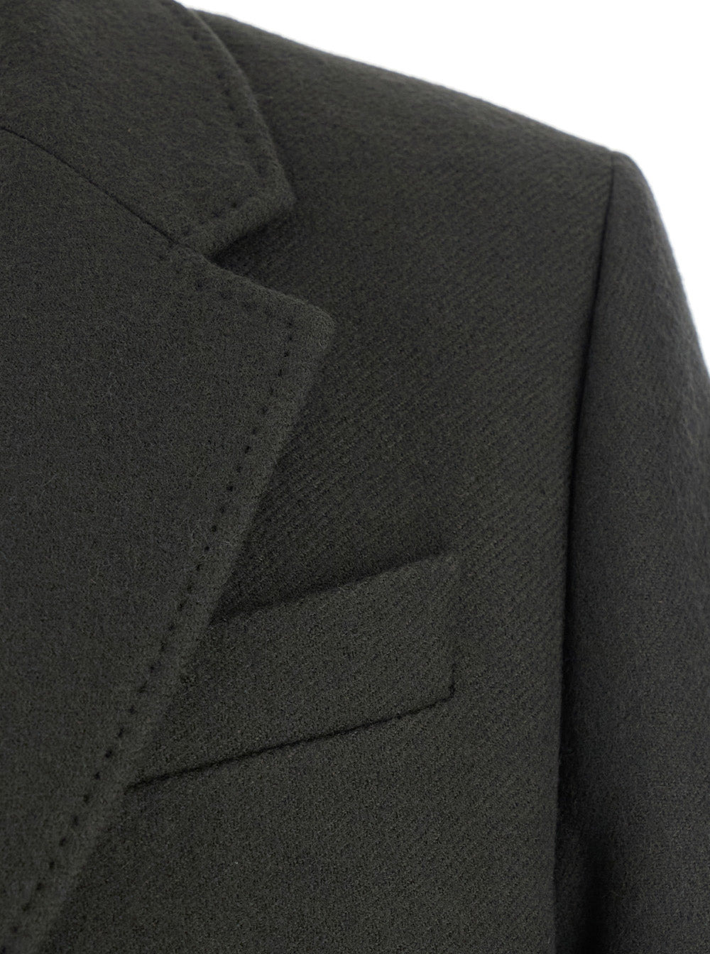 Ami Paris Men Green Single-Breasted Coat With Peak Revers In Wool Man - 3