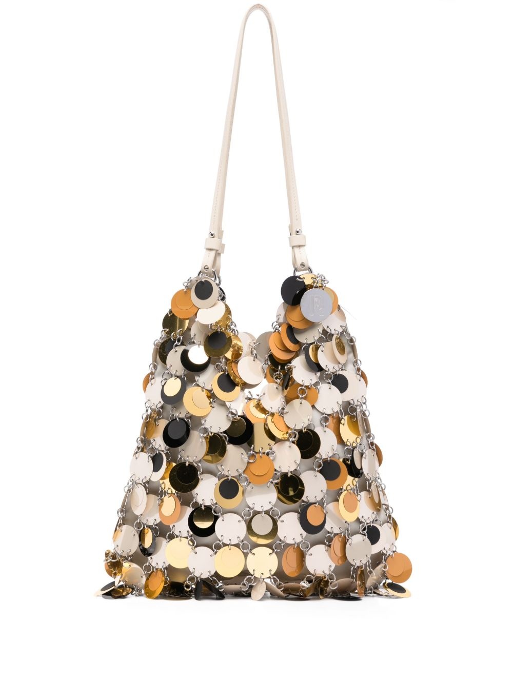 sequinned shoulder bag - 1