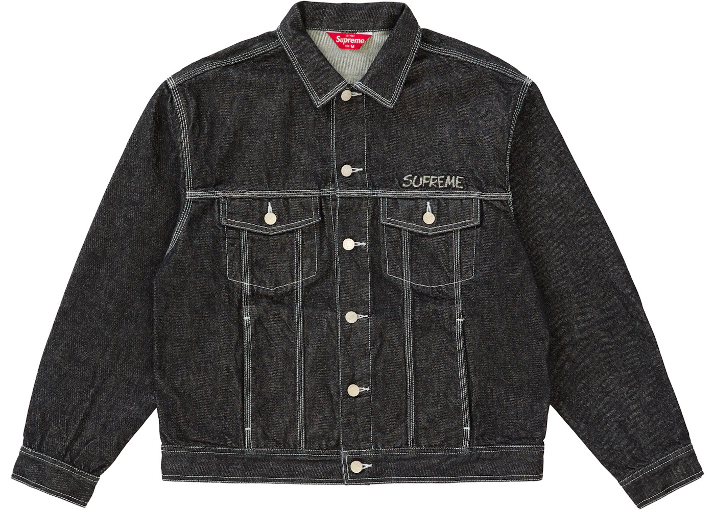 Supreme Smurfs Denim Trucker Jacket Black - 2