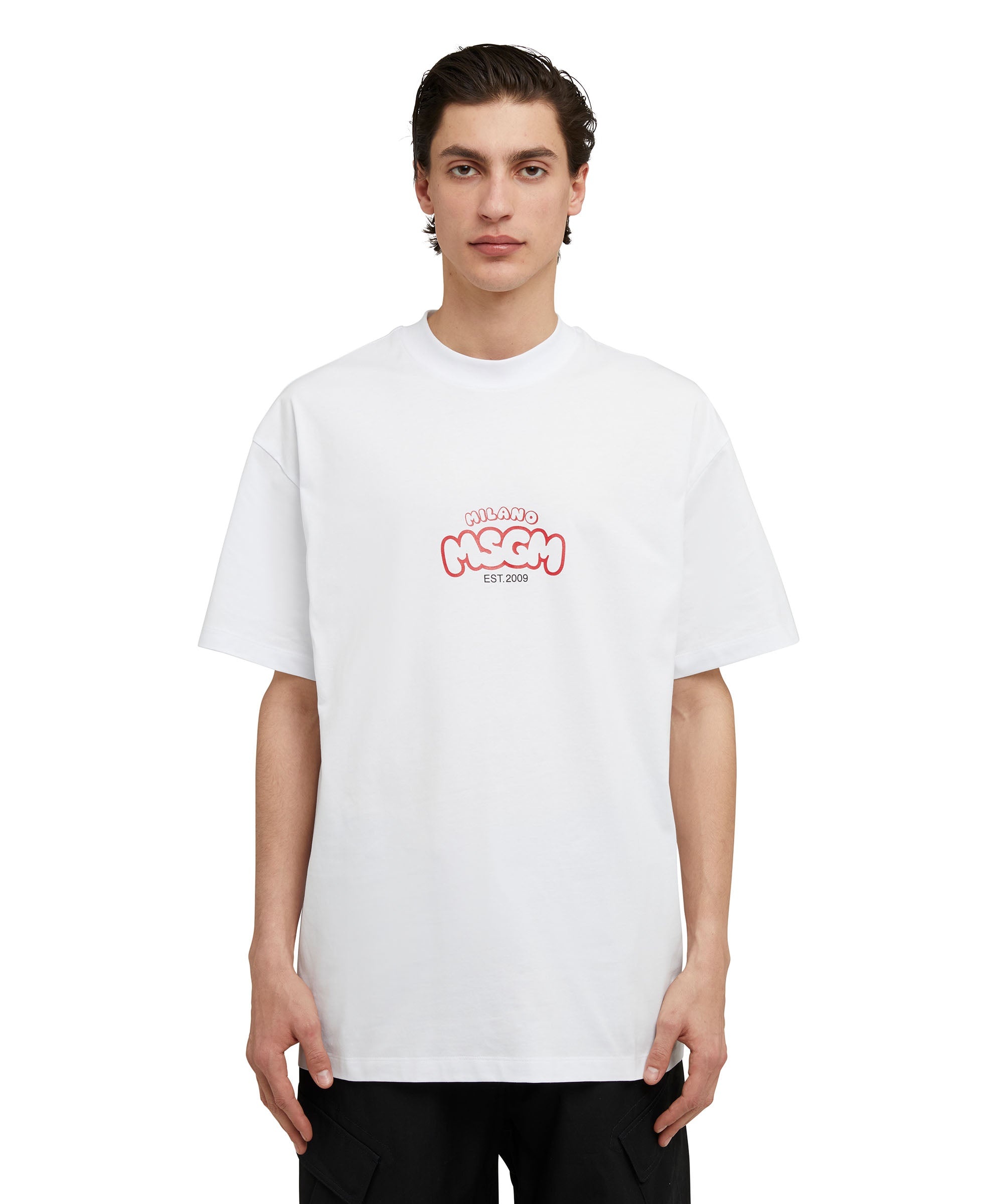 Cotton crewneck t-shirt with logo and "cocktail" graphic in collaboration with Burro Studio - 3