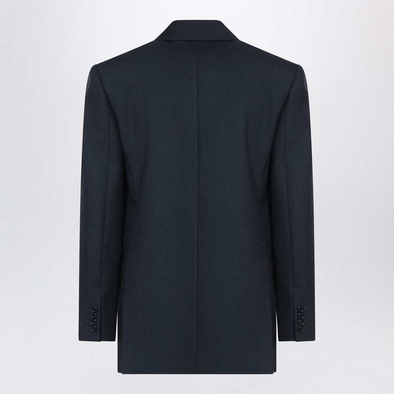 Saint Laurent Double-Breasted Navy Blue Wool Jacket Men - 2