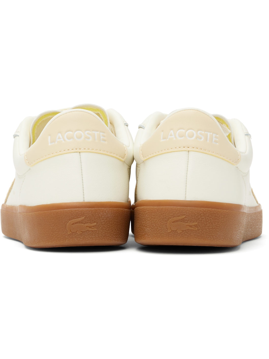 Off-White & Beige Baseshot Pro Leather Sneakers - 2