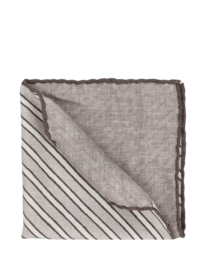 Brunello Cucinelli striped-pattern scarf outlook