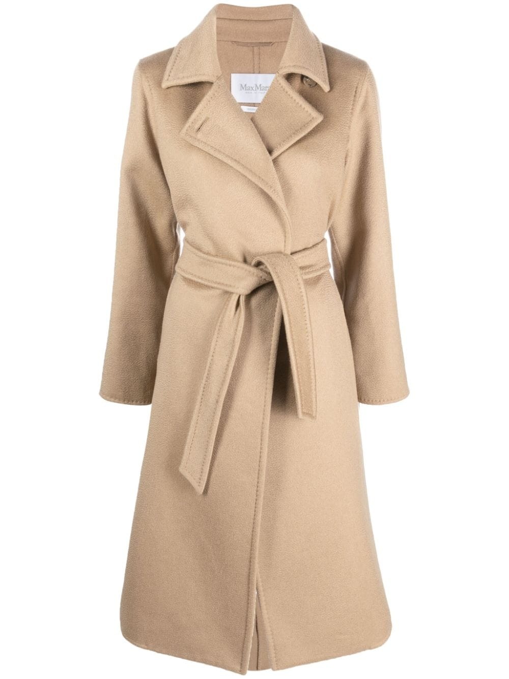 cashmere belted coat - 1