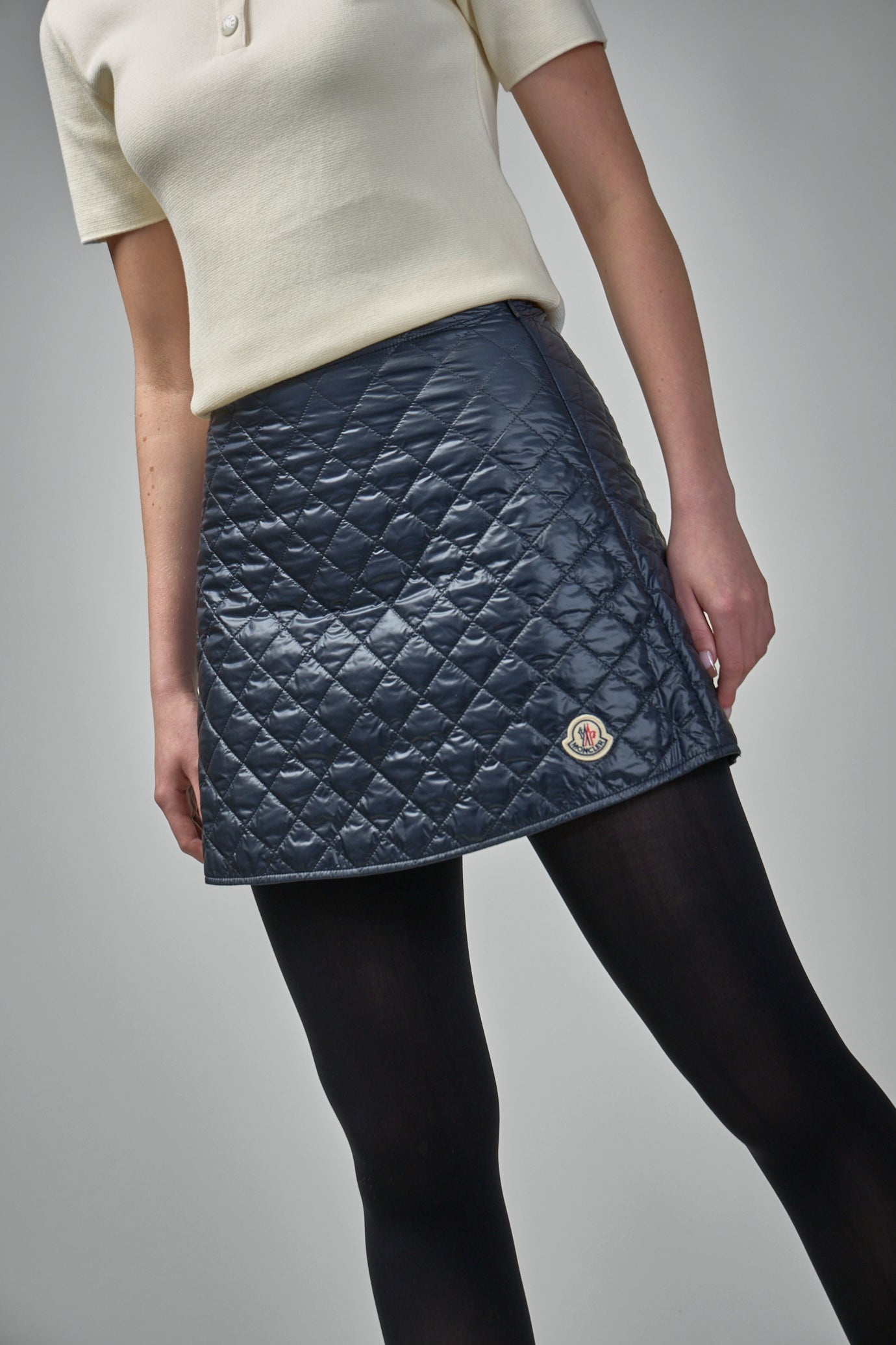 Cotton Gabardine Pleated Mini Skirt - 4