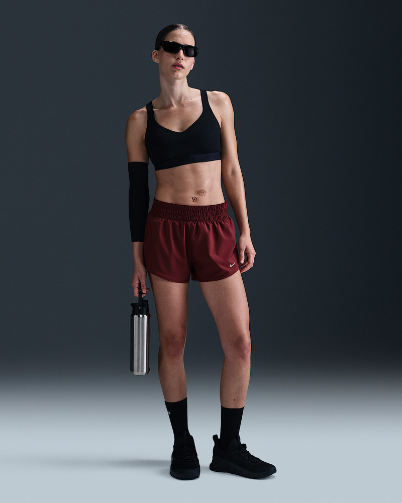 Nike One Women's Dri-FIT Mid-Rise 3" Brief-Lined Shorts 1