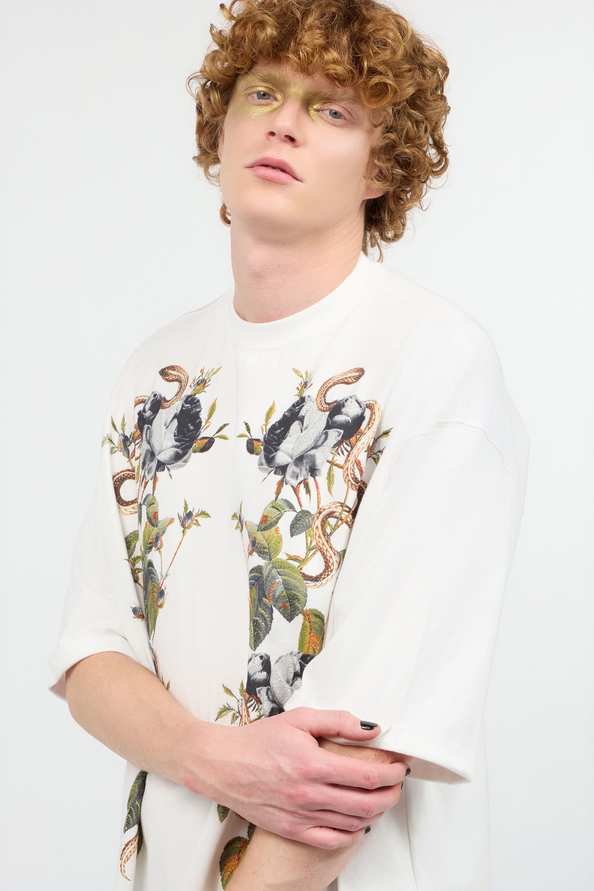 T-Shirt With Roses And Snakes - 6