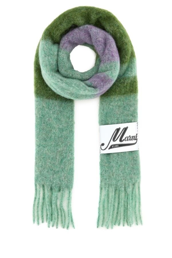 Multicolor mohair blend scarf - 1