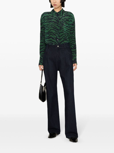 Victoria Beckham tiger-print silk shirt outlook