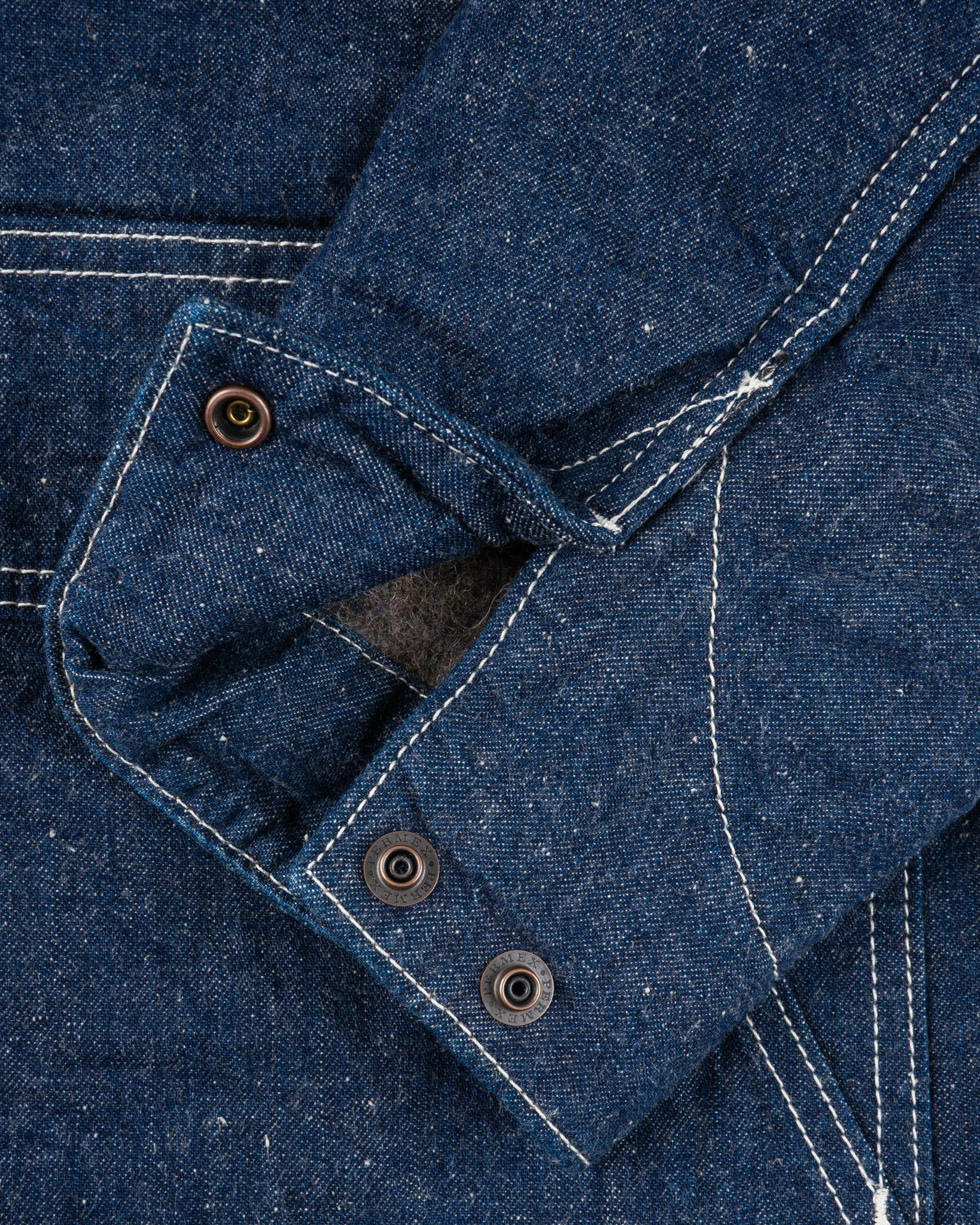 IHJ-149-IND 10oz Selvedge Denim Blanket Lined Chore Jacket Indigo - 7