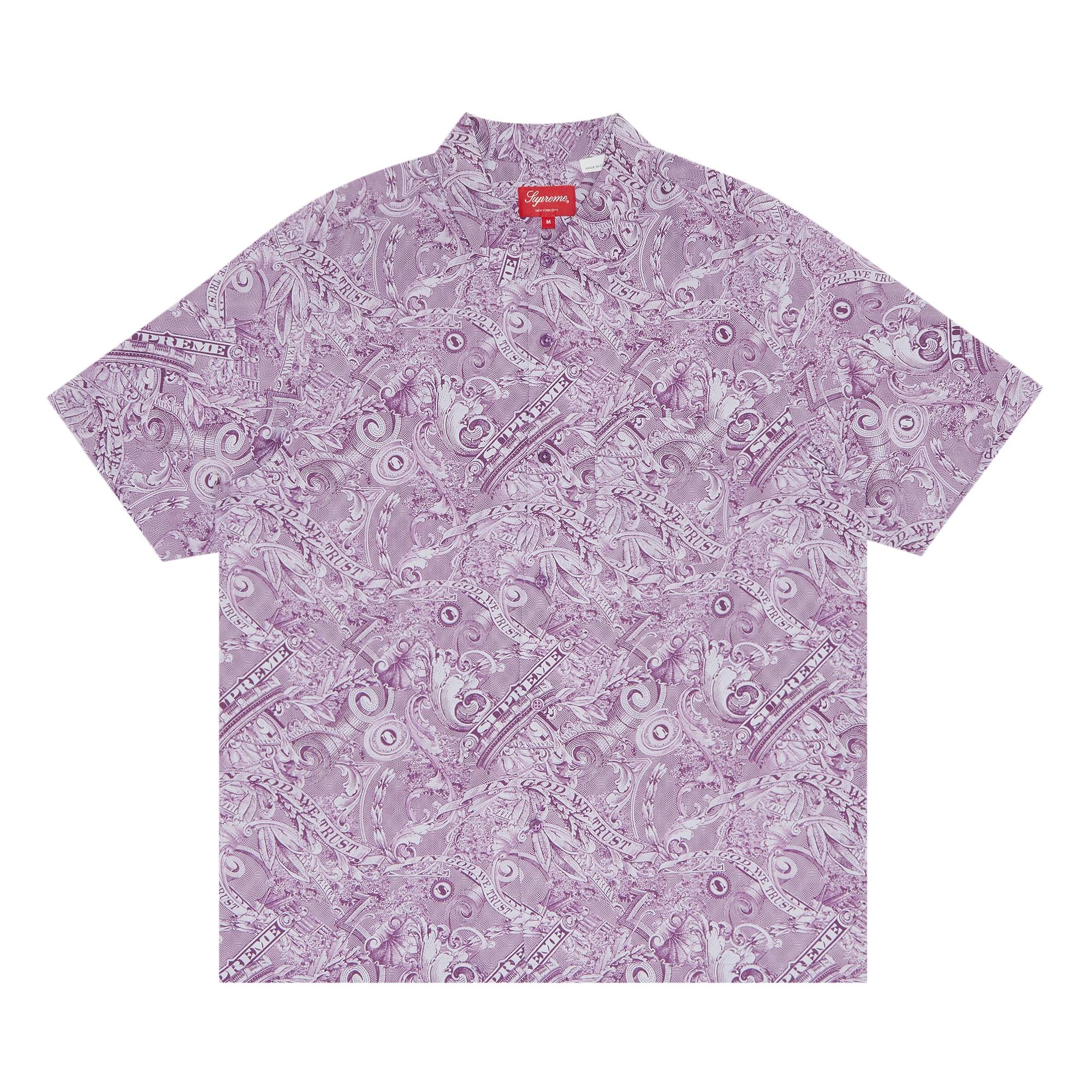 Supreme Dollar Short-Sleeve Shirt 'Purple' - 1