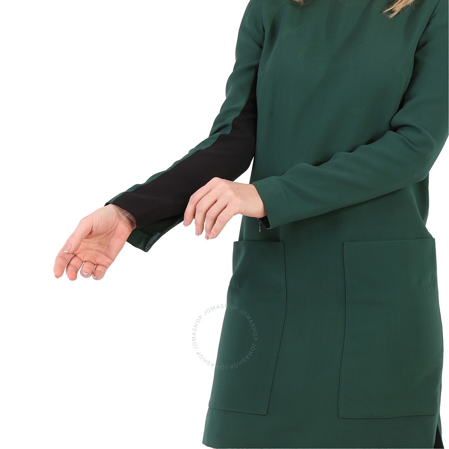 Burberry Ladies Long-sleeve Silk Wool Shift Dress - 3