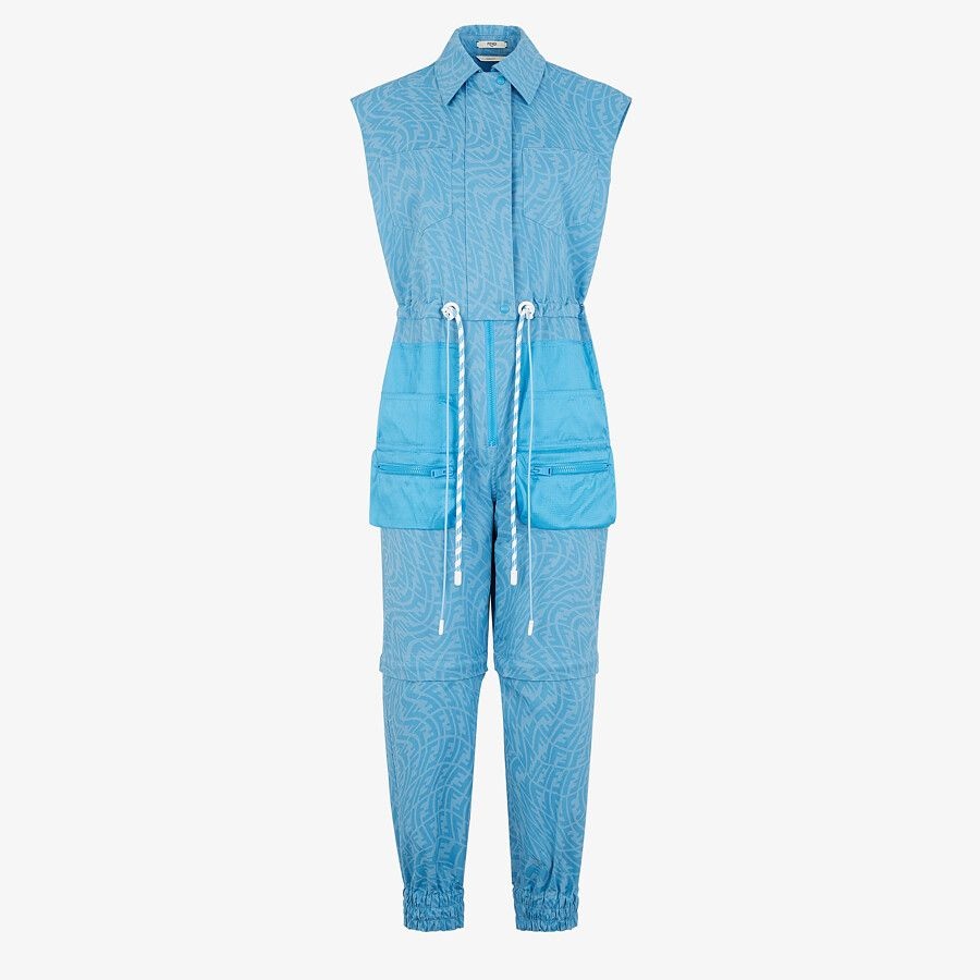 Light blue denim jumpsuit - 1