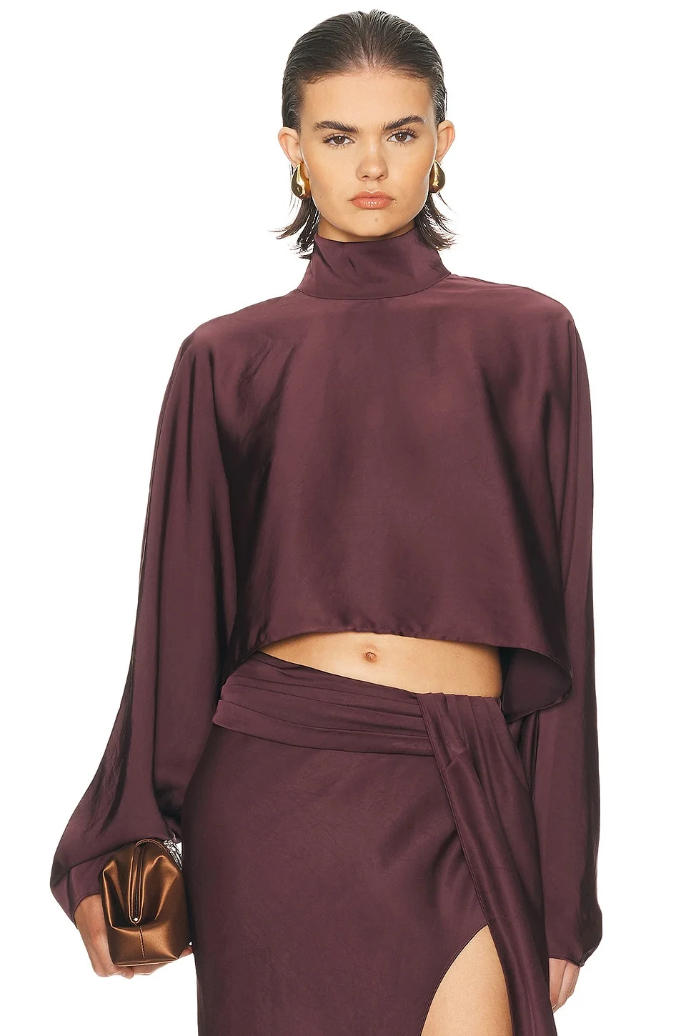 Lightweight Satin Caftan Top - 1
