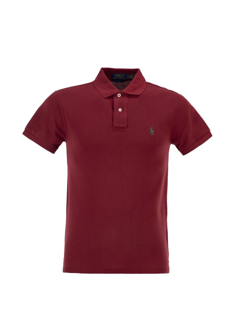 logo-embroidered polo shirt 1