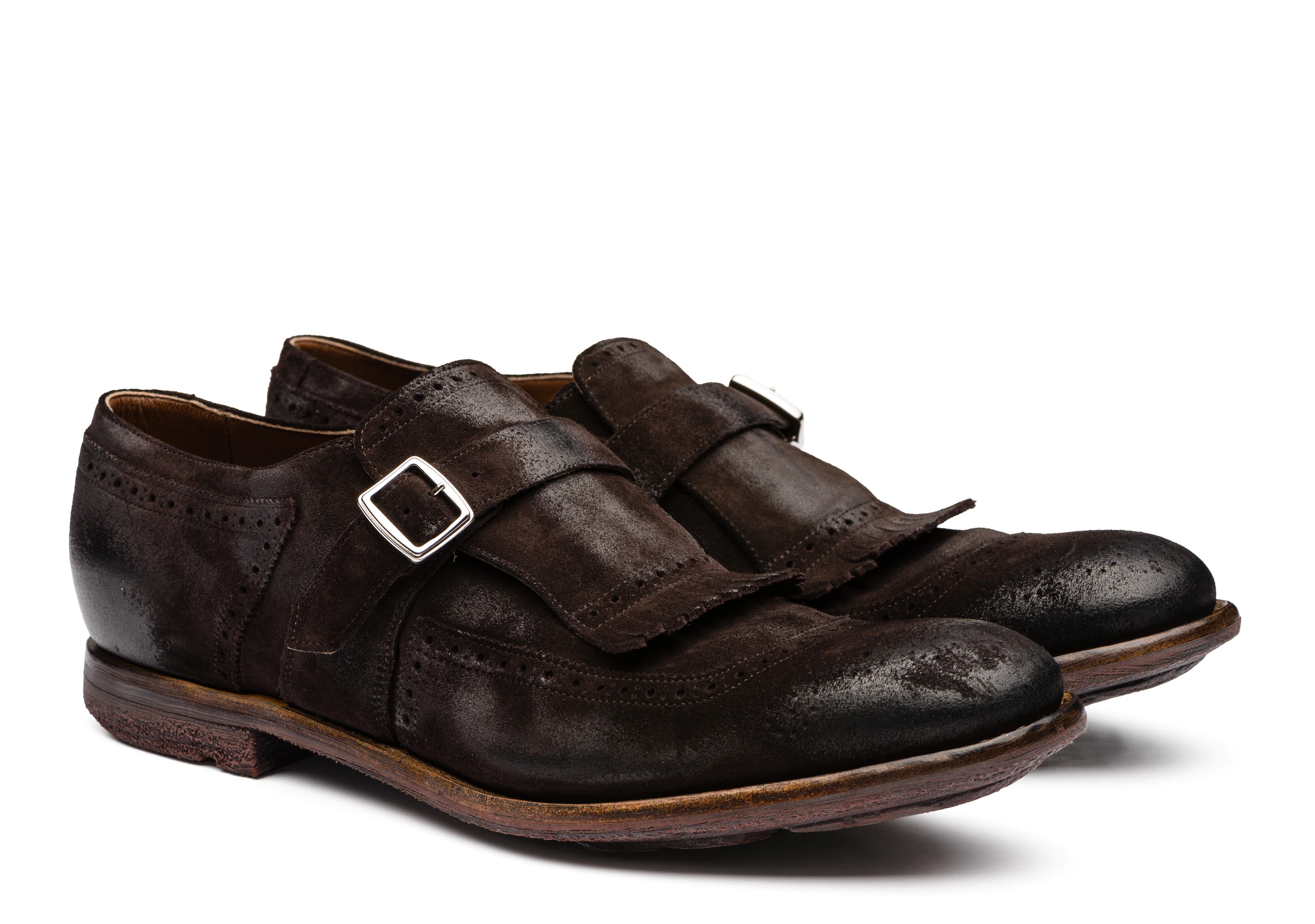 Shanghai
Vintage Suede Buckle Loafer Brown - 2