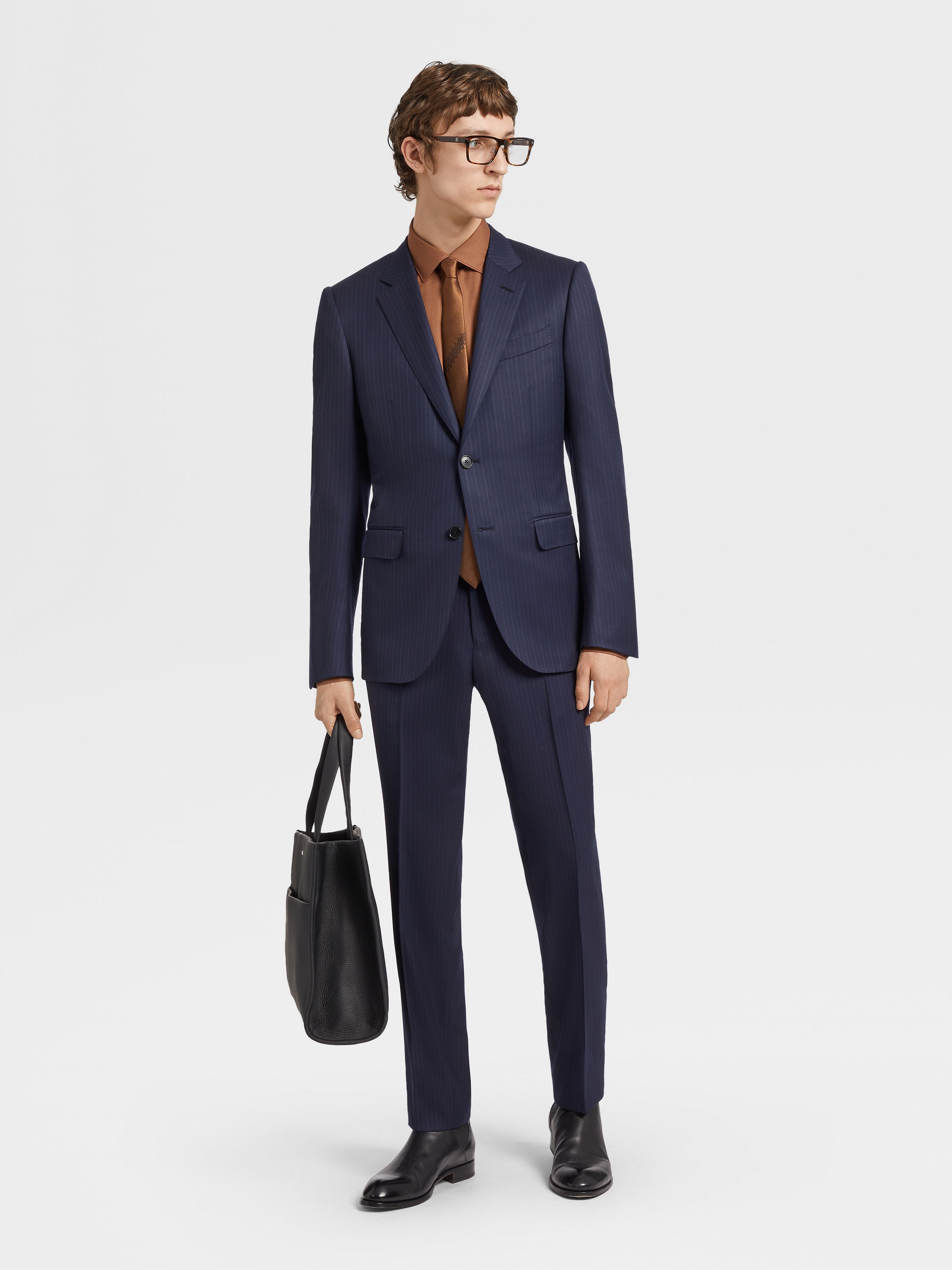 NAVY BLUE CENTOQUARANTAMILA WOOL SUIT - 2