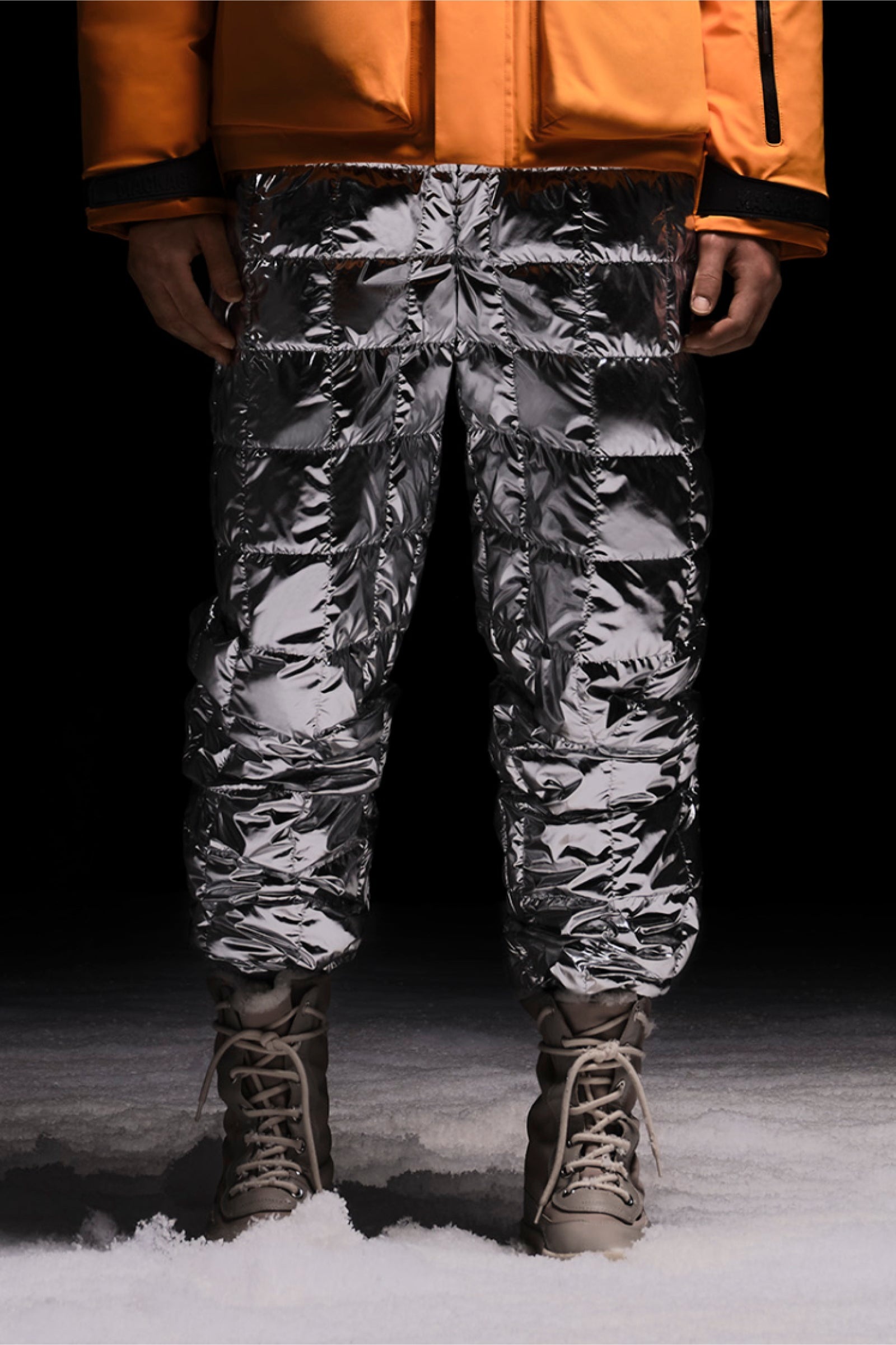AERYN down metallic sweatpants - 2