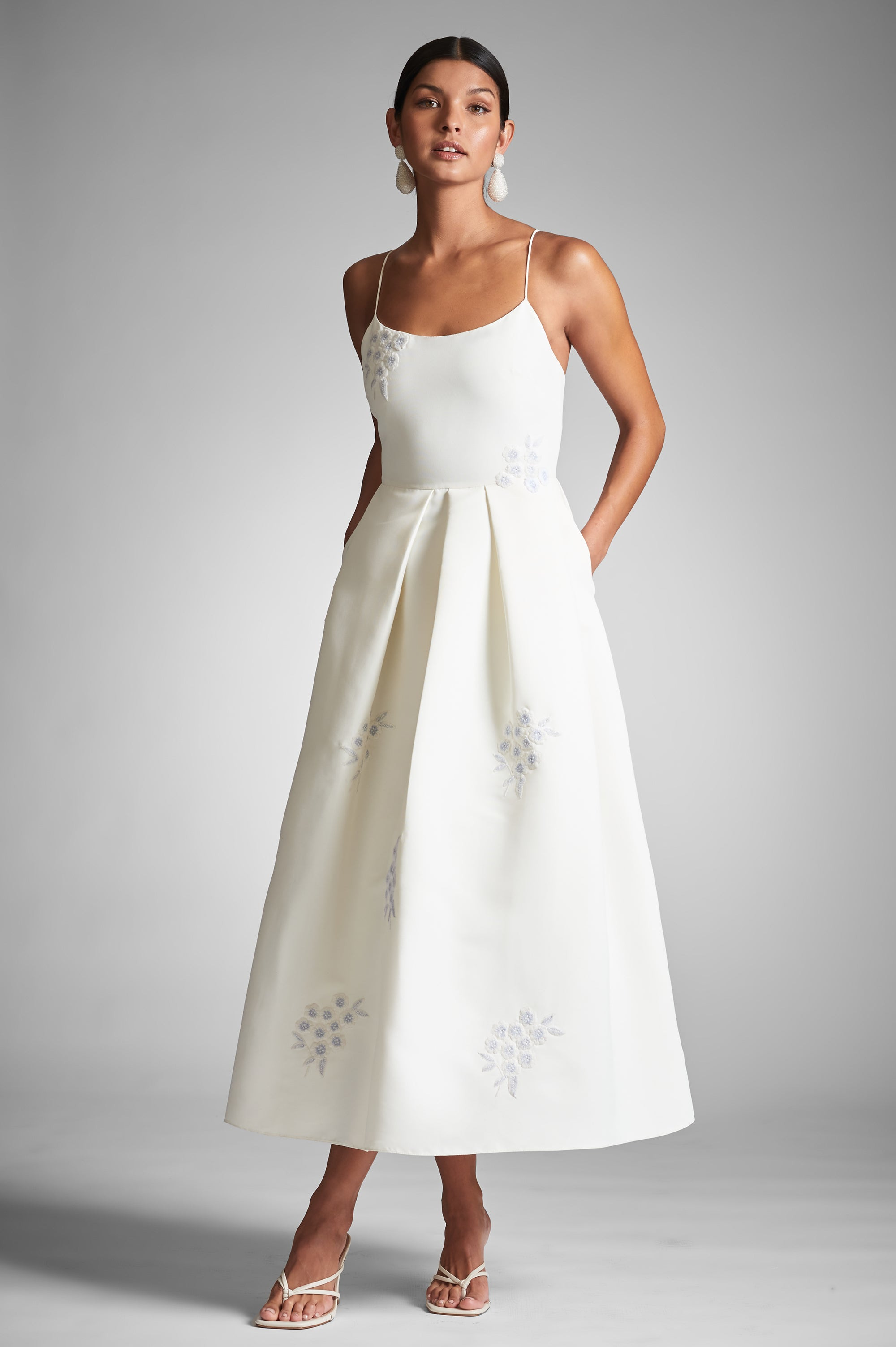 Audra Dress - Ivory/Embroidered Floral - 2