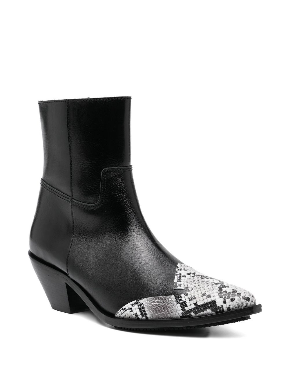 50mm snakeskin-toe leather boots - 2